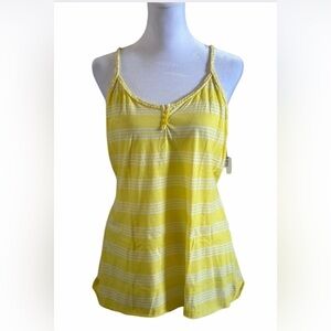 Old Navy Yellow Striped Tank Top